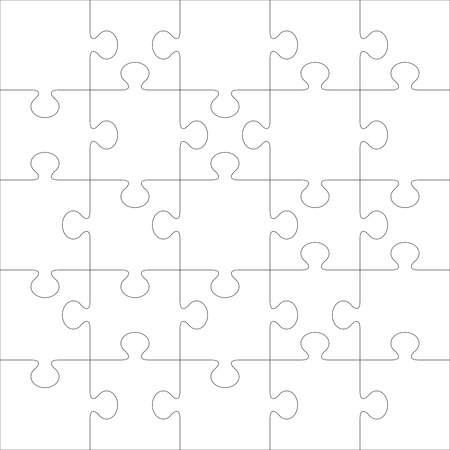 Puzzle vector template. Using puzzle pieces of this illustration you can make up puzzle of any size.のイラスト素材