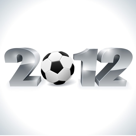 2012 Euro Football Championship symbol on white background. のイラスト素材