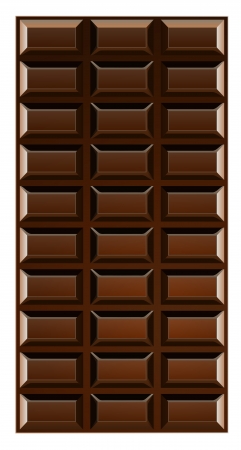 Chocolate bar illustration isolated on white background のイラスト素材