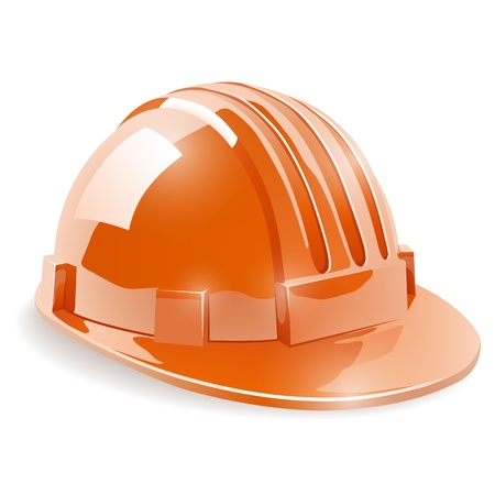Construction safety helmet isolated on white backgroundのイラスト素材