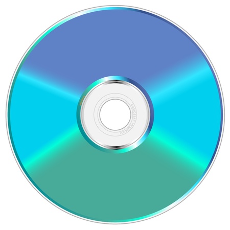 Blue and green shiny compact disc illustration.のイラスト素材