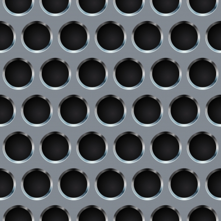 Seamless circle perforated metal grill のイラスト素材