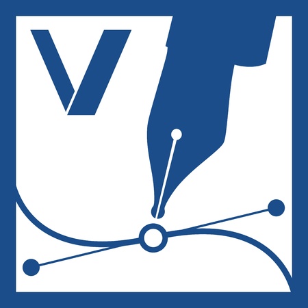illustration file type blue and white icon のイラスト素材