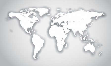 White world shape with shadow isolated on gray background.のイラスト素材
