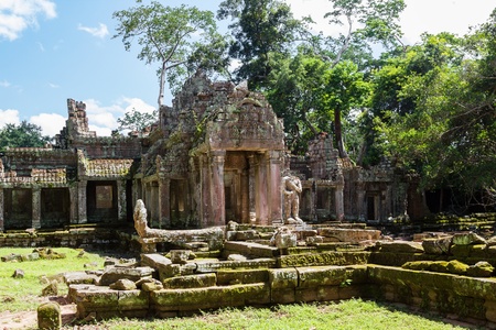 Preah Khan (Prah Khan) Temple located at Angkor, Siem Reap, Cambodia.の写真素材