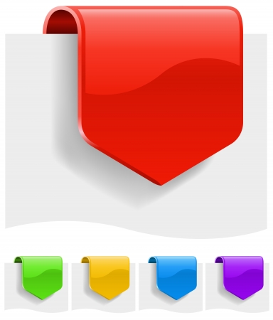 Blank discount labels in different color variants  のイラスト素材