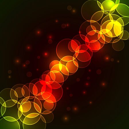Colorful circles diagonal stream のイラスト素材