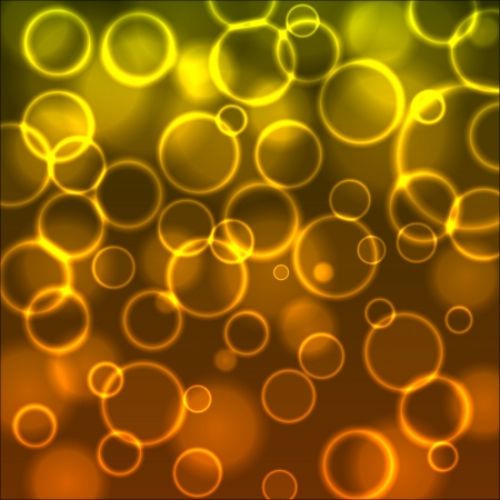 Orange and yellow colored bokeh effect のイラスト素材