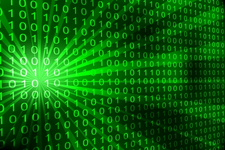 Abstract binary code 3D background.