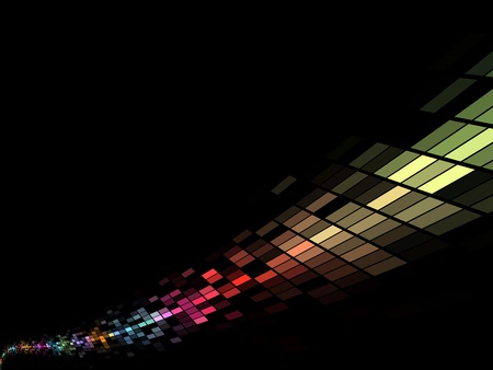 Colorful mosaic stream  background with black copy space.のイラスト素材
