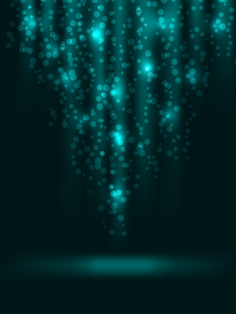 Descending lights cyan vector background. Eps10 file.のイラスト素材