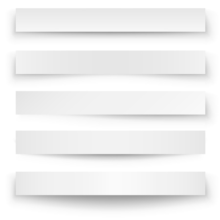 Header blank web banner shadow template isolated on white background のイラスト素材