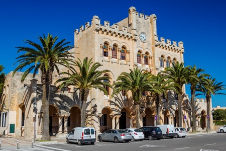 CUITADLLA DE MENORCA - JUNE 4  Ayuntamiento de Ciutadella building in the center of old town on June...