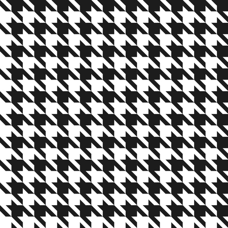 Seamless black and white houndstooth vector pattern 