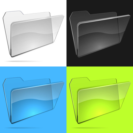Glass file folder vector template  Easy to change background color のイラスト素材