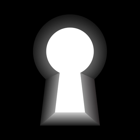 Keyhole with light on the other side vector template のイラスト素材
