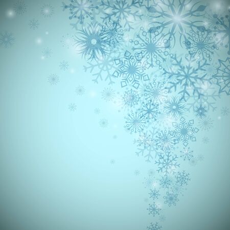 Christmas snowflake flow vector background with copy space のイラスト素材