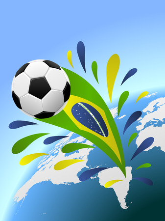Brazil soccer vector background with copy space のイラスト素材