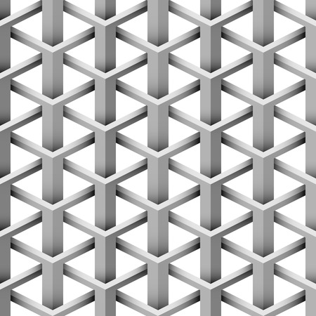 Seamless 3D illusion intersecting triangle vector pattern のイラスト素材