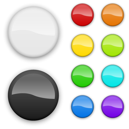 Blank color badges template isolated on white background.のイラスト素材