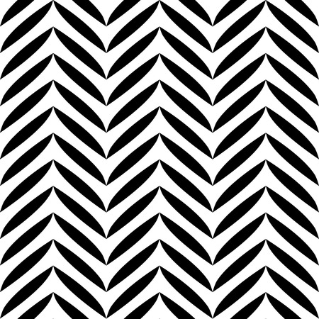 Seamless abstract black and white leaves shape vector pattern.のイラスト素材