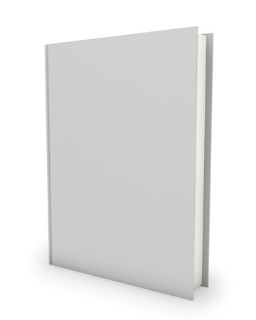 Blank hardcover book template isolated on white background.の写真素材