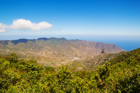 La Gomera island landscape in sunny day, Canary islands, Spain.の写真素材