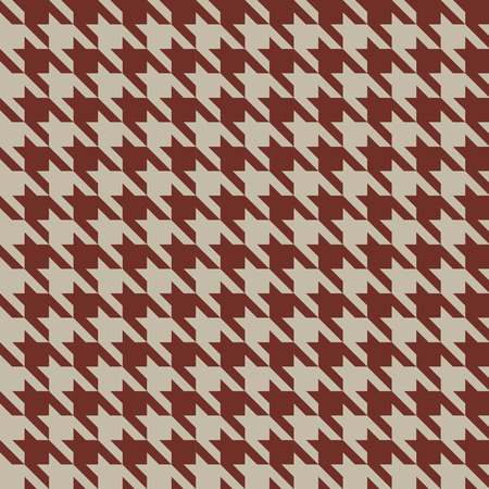 Seamless beige and red vintage houndstooth vector pattern.のイラスト素材