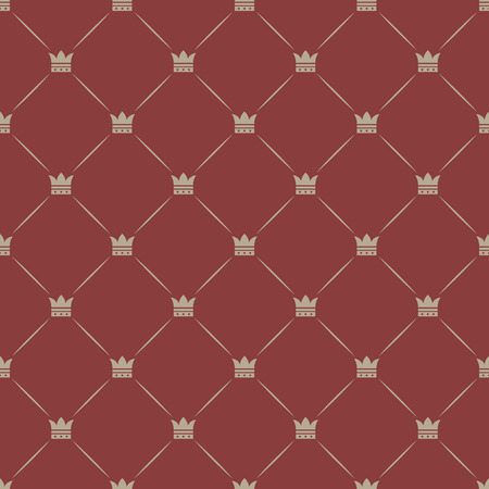 Seamless diamond shaped crown vector background.のイラスト素材