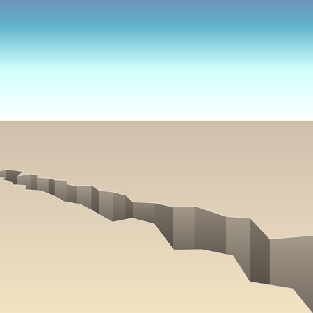Abstract crack in the ground vector background.のイラスト素材