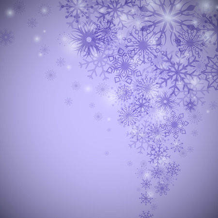 Purple snowflake flow Christmas vector background.のイラスト素材