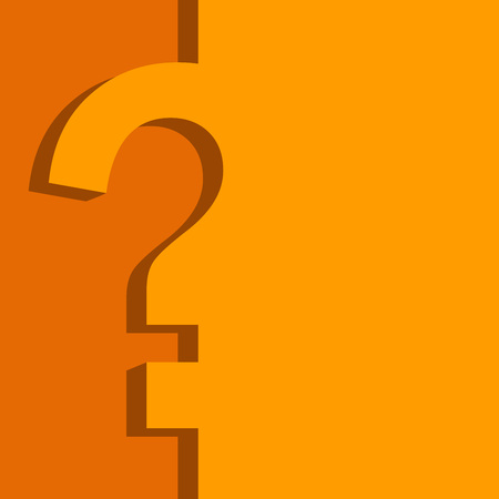 Orange and yellow questionnaire flat design vector template.のイラスト素材
