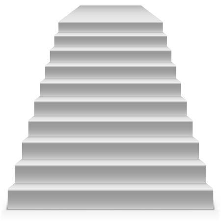 White steps to pedestal vector template isolated on white background.のイラスト素材