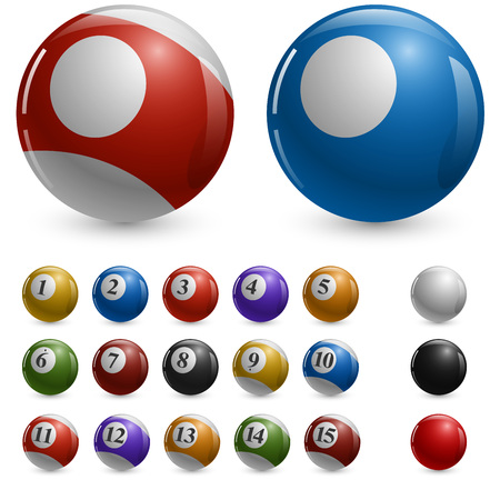 Blank color pool balls vector template with samples.のイラスト素材