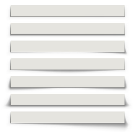 Horizontal banner shadows set template. Blank advertising banners with shadows isolated on white background.のイラスト素材