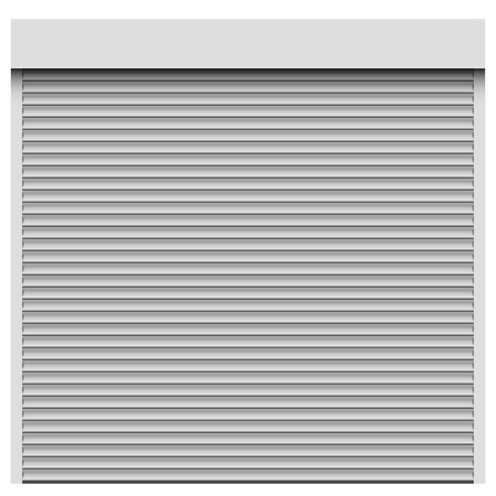 White roller shutter vector template.  Closed entrance with roller blind.のイラスト素材