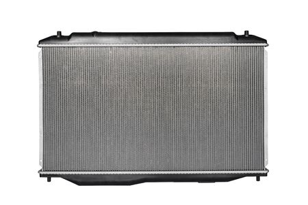 Front view of the new auto radiator isolated on white background.の写真素材