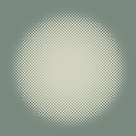 Yellow and green vintage colored halftone round frame vector background.のイラスト素材