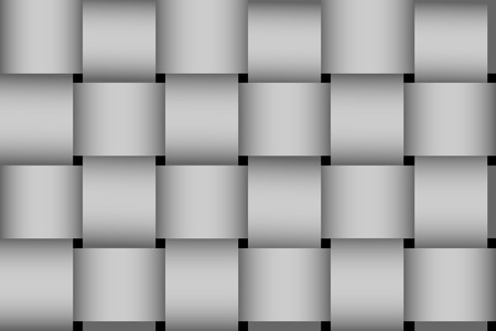 Seamless greyscale braided stripes vector pattern.のイラスト素材