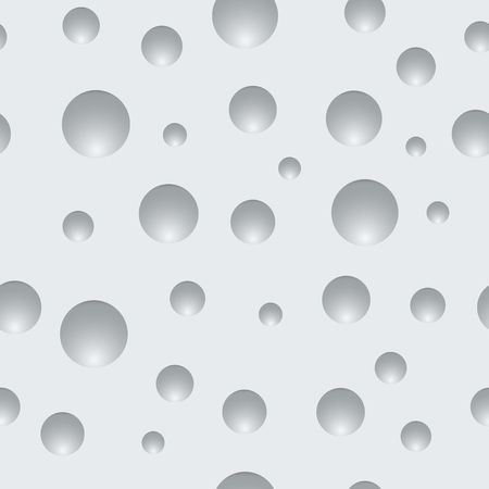Seamless round dents white wall texture. Concaved circles background. Vector illustration.のイラスト素材
