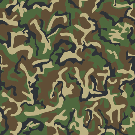 Seamless army classic camouflage pattern. Vector illustration.のイラスト素材