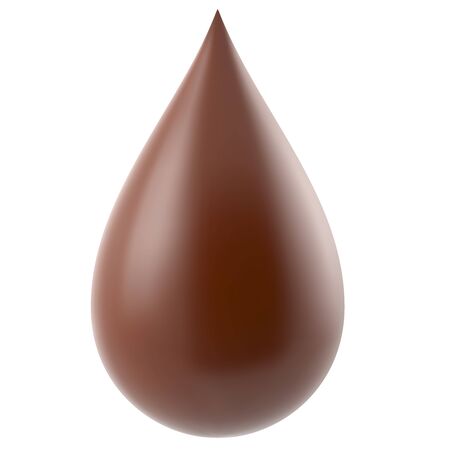 Chocolate drop isolated on white background. Vector illustration.のイラスト素材