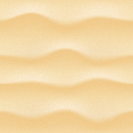 Seamless wavy yellow beach sand texture. Vector illustration.のイラスト素材