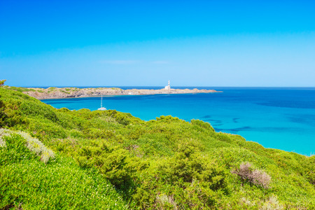 Cape Favaritx on Sunny Summer Day at Menorca Island, Spain.の写真素材