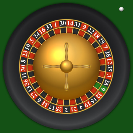 Casino Roulette Top View Template.のイラスト素材