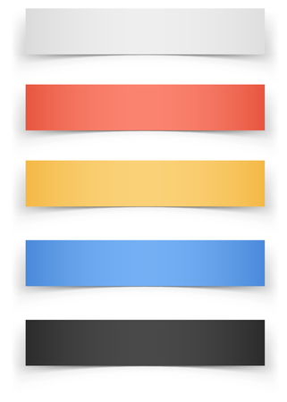 Color Web Banners with Shadow on White Background.のイラスト素材