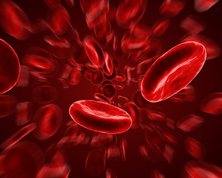 Red Blood Cells Flow Background. Scientific 3D Illustration.の写真素材