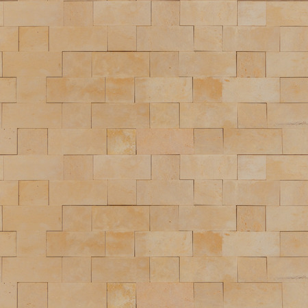 Seamless Smooth Yellow Stone Blocks Wall Texture.の写真素材