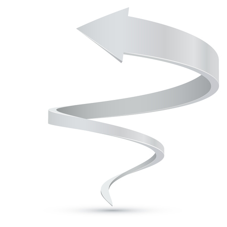 Abstract White Spiral Arrow Business Vector Background with Copy Space.のイラスト素材