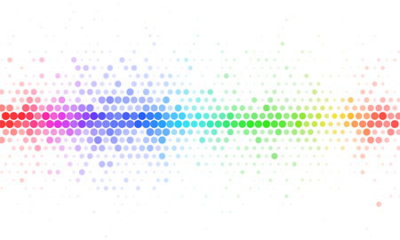 Abstract Rainbow Halftone Mosaic Vector Template. Colorful Creative Banner Design.のイラスト素材